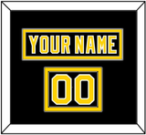 Boston Nameplate & Number (Shoulder) - Road Black (1977-1981) - Double Mat 2