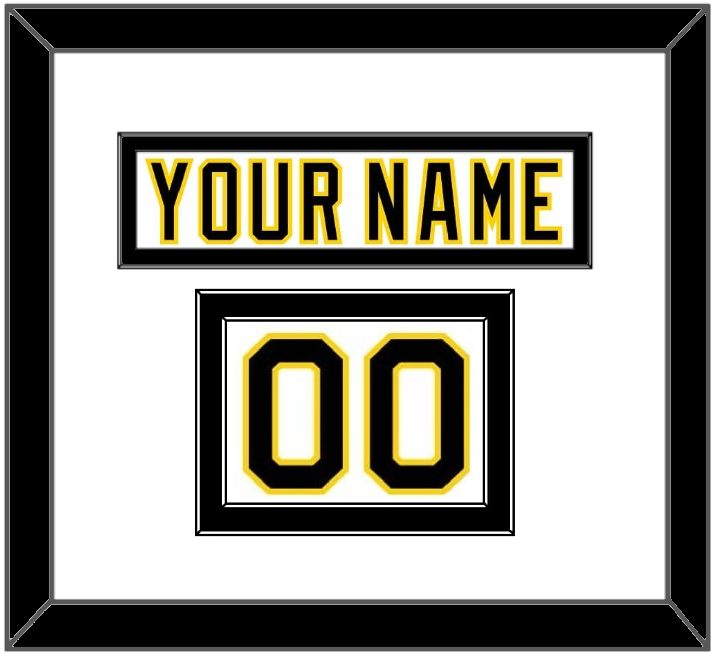 Boston Nameplate & Number (Shoulder) - Home White (1977-1981) - Signature Tier 2