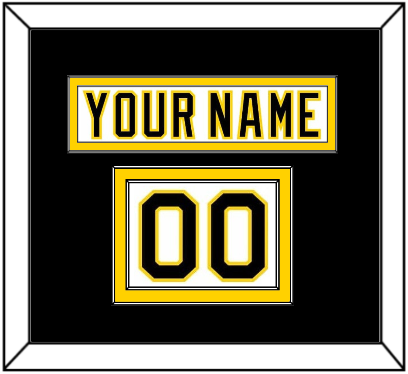 Boston Nameplate & Number (Shoulder) - Home White (1977-1981) - Signature Tier 3