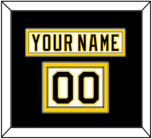 Boston Nameplate & Number (Shoulder) - Home White (1977-1981) - Signature Tier 3