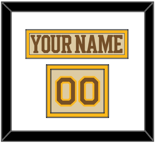 Boston Nameplate & Number (Shoulder) - Centennial Alternate Cream (2024-2025) - Signature Tier 2