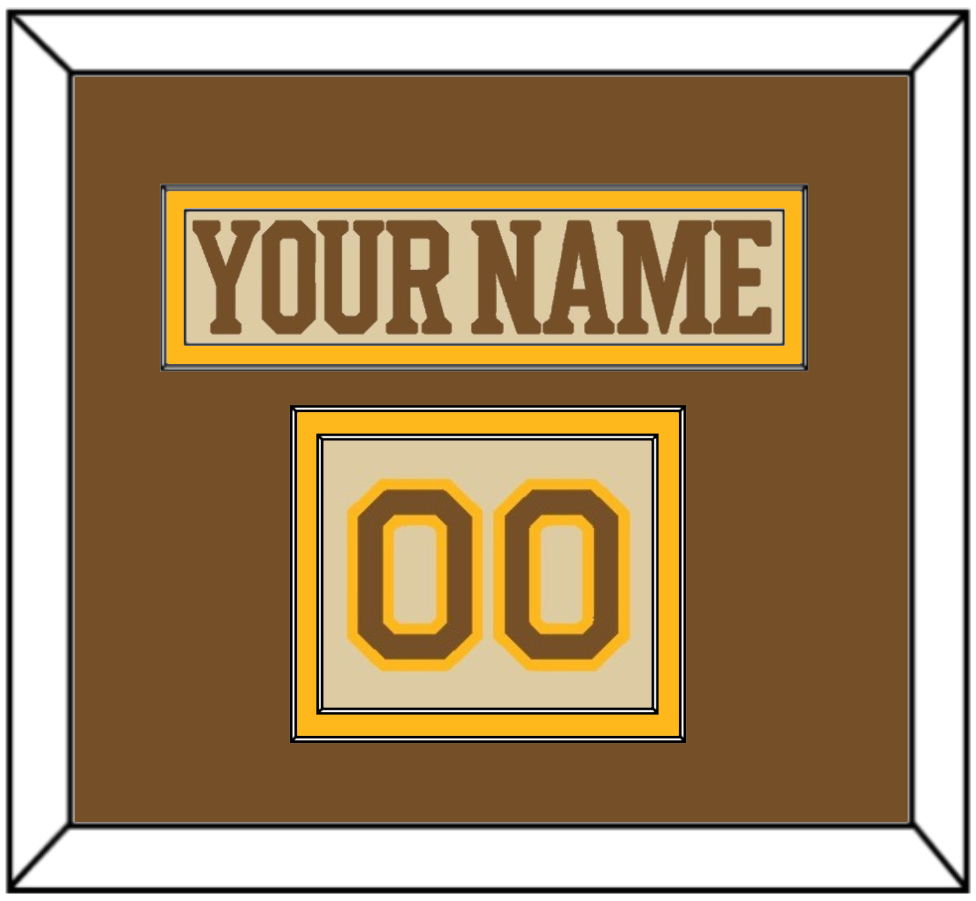 Boston Nameplate & Number (Shoulder) - Centennial Alternate Cream (2024-2025) - Signature Tier 3