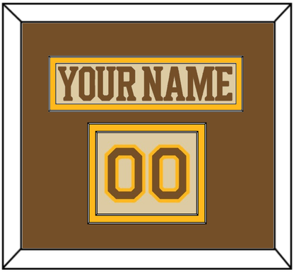 Boston Nameplate & Number (Shoulder) - Centennial Alternate Cream (2024-2025) - Signature Tier 3