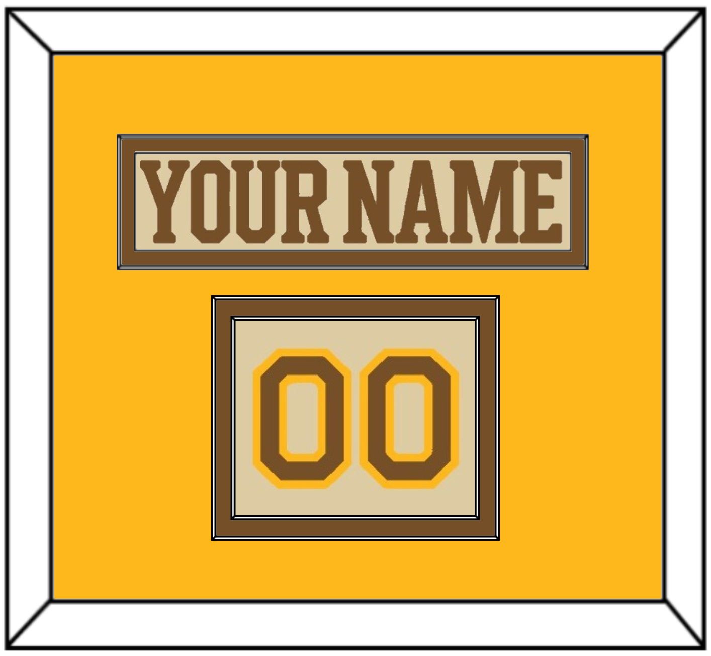 Boston Nameplate & Number (Shoulder) - Centennial Alternate Cream (2024-2025) - Signature Tier 4