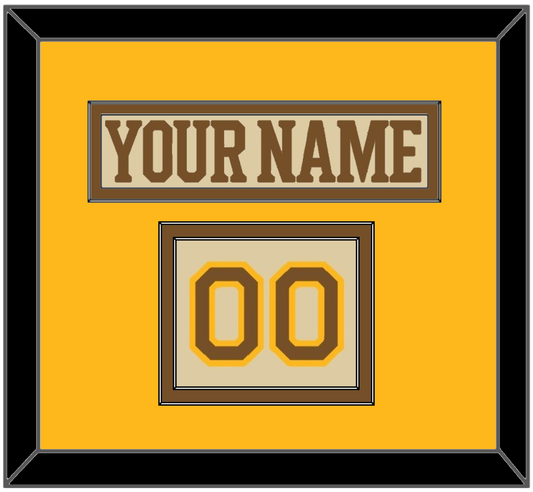 Boston Nameplate & Number (Shoulder) - Centennial Alternate Cream (2024-2025) - Signature Tier 4
