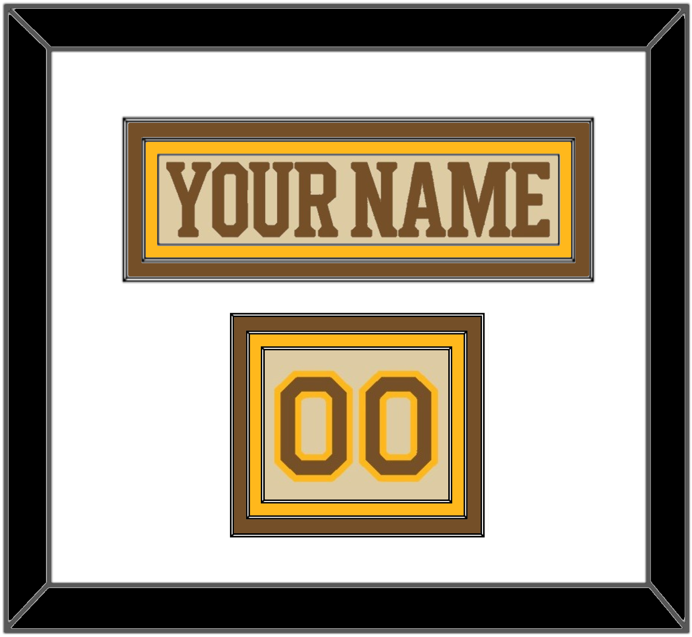 Boston Nameplate & Number (Shoulder) - Centennial Alternate Cream (2024-2025) - Premier Tier 1
