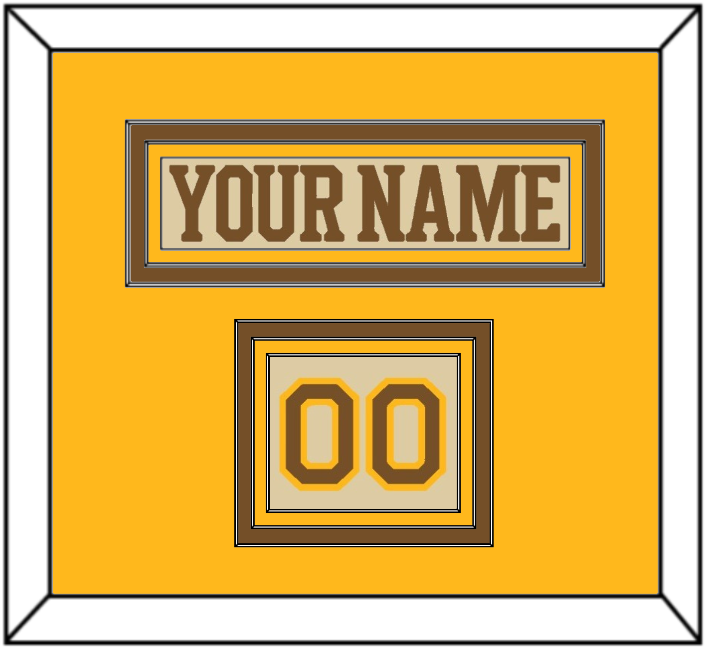 Boston Nameplate & Number (Shoulder) - Centennial Alternate Cream (2024-2025) - Premier Tier 3