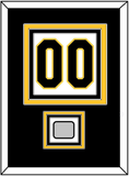 Boston Number (Back) With Stanley Cup Champions Patch - Home White (1935-1940) - Triple Mat 2