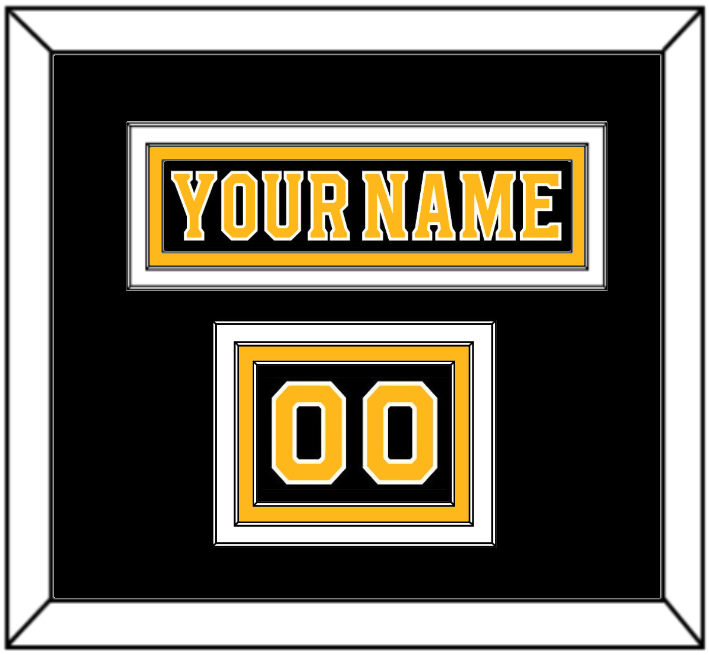 Boston Nameplate & Number (Shoulder) - Home Black - Premier Tier 2