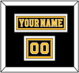 Boston Nameplate & Number (Shoulder) - Home Black - Triple Mat 2