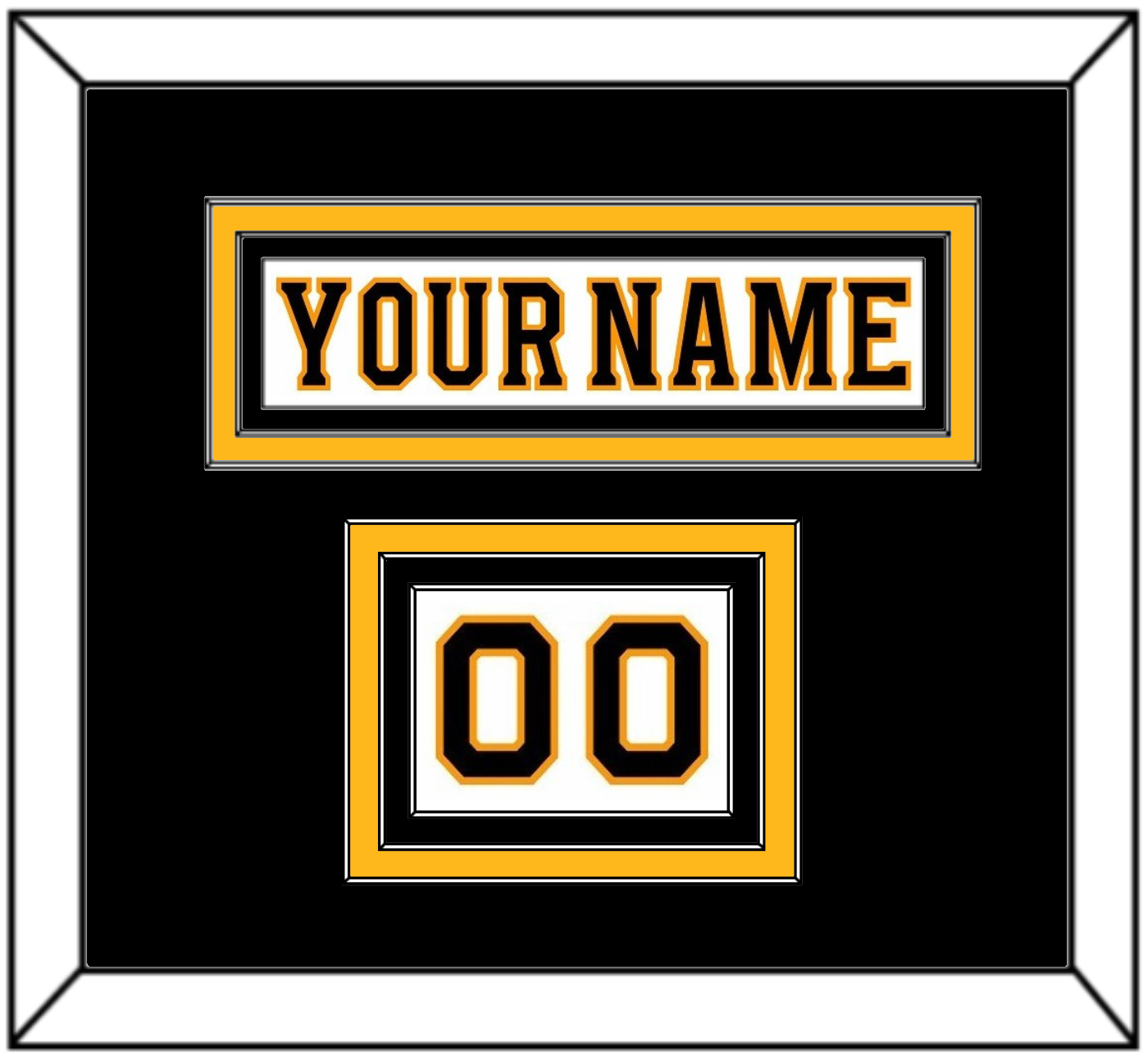 Boston Nameplate & Number (Shoulder) - Road White - Premier Tier 2