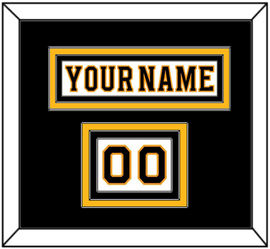Boston Nameplate & Number (Shoulder) - Road White - Premier Tier 2