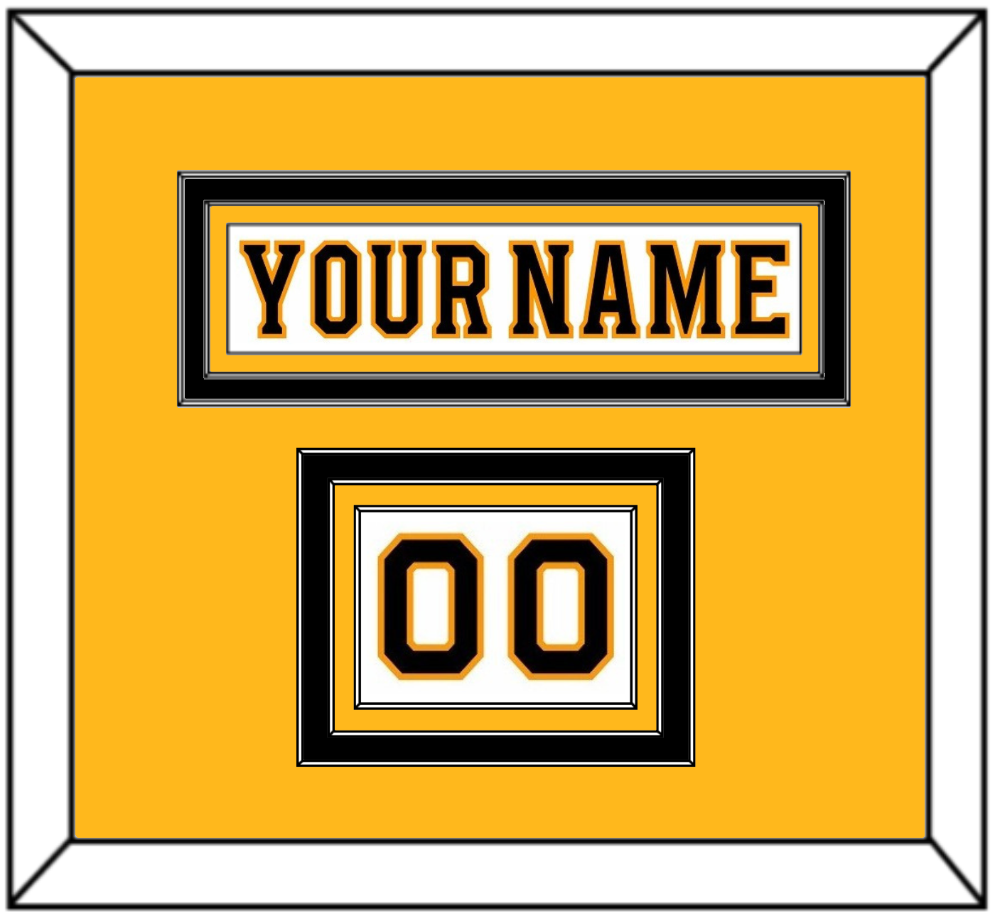 Boston Nameplate & Number (Shoulder) - Road White - Premier Tier 3