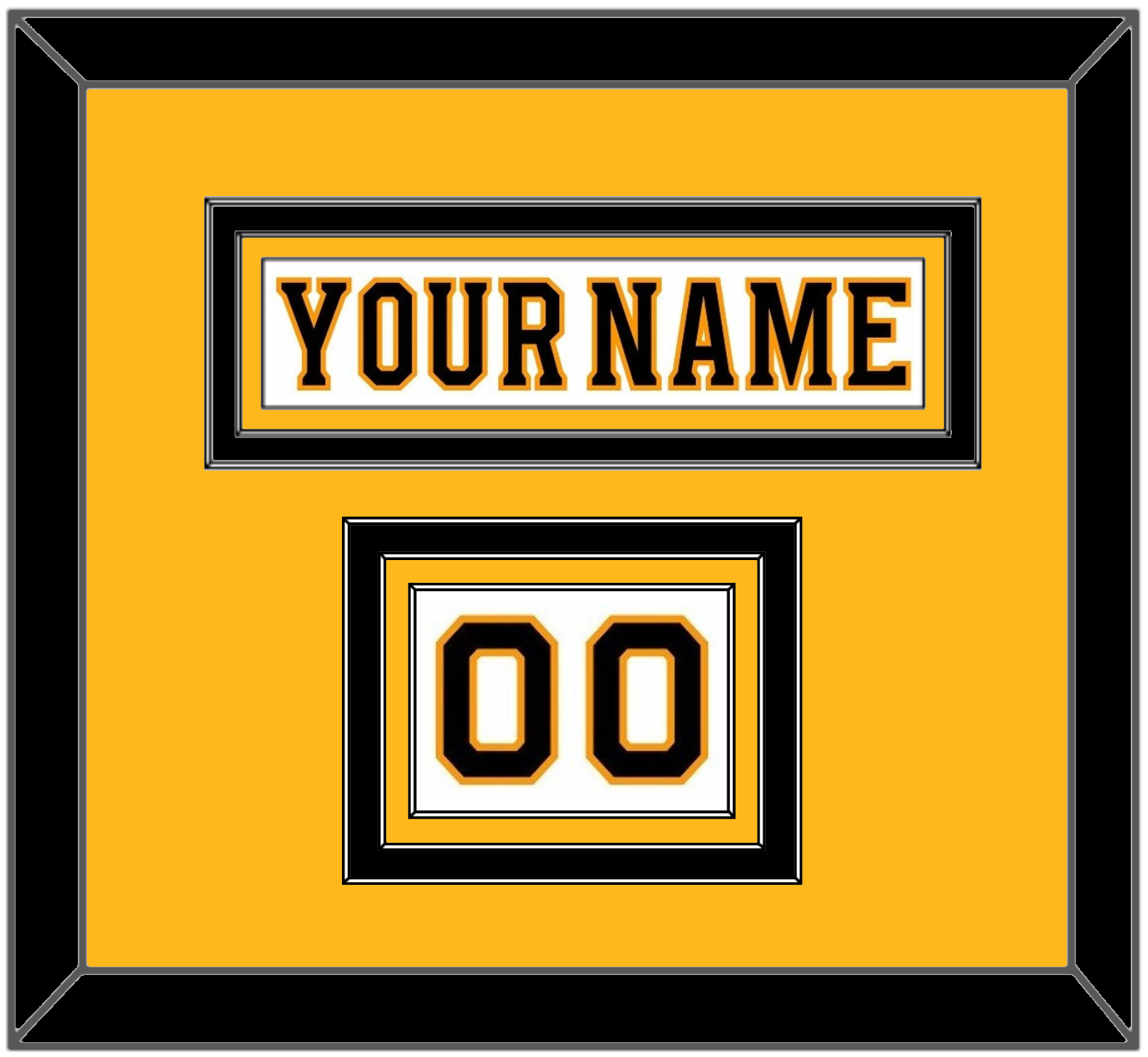 Boston Nameplate & Number (Shoulder) - Road White - Premier Tier 3