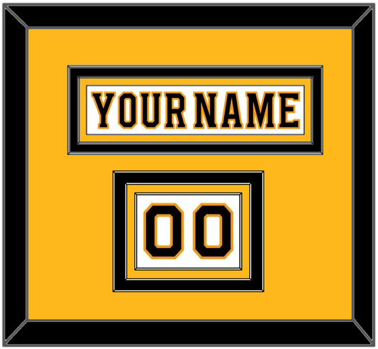 Boston Nameplate & Number (Shoulder) - Road White - Premier Tier 3