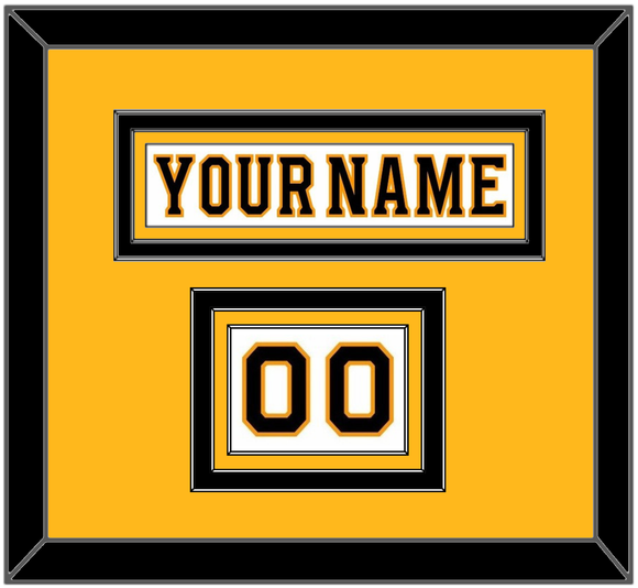 Boston Nameplate & Number (Shoulder) - Road White - Triple Mat 3