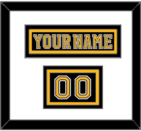 Boston Nameplate & Number (Shoulder) - Home Black (2007-2017) - Premier Tier 1