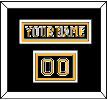 Boston Nameplate & Number (Shoulder) - Home Black (2007-2017) - Premier Tier 2