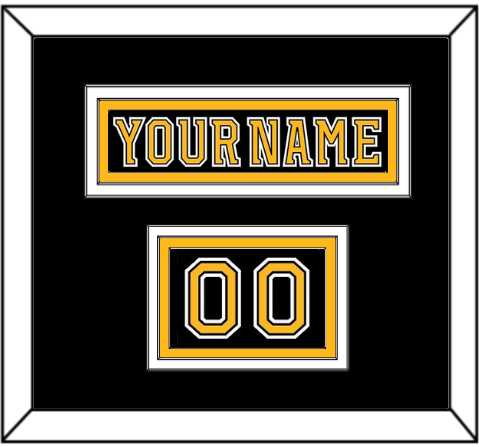 Boston Nameplate & Number (Shoulder) - Home Black (2007-2017) - Premier Tier 2