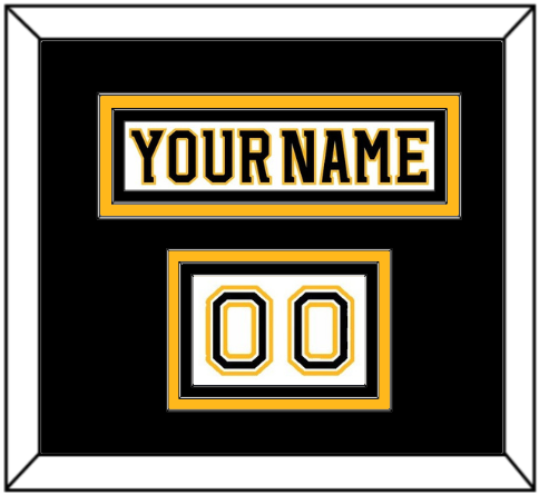 Boston Nameplate & Number (Shoulder) - Road White (2007-2017) - Premier Tier 2