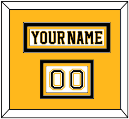 Boston Nameplate & Number (Shoulder) - Road White (2007-2017) - Premier Tier 3