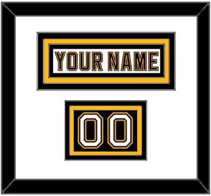 Boston Nameplate & Number (Shoulder) - Home/Road White (1995-2007) - Premier Tier 1