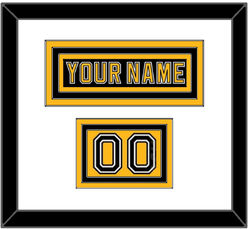 Boston Nameplate & Number (Shoulder) - Road/Home Black (1995-2007) - Premier Tier 1