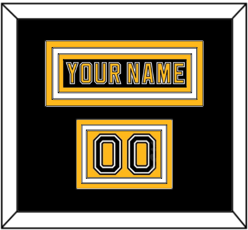 Boston Nameplate & Number (Shoulder) - Road/Home Black (1995-2007) - Premier Tier 2