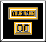 Boston Nameplate & Number (Shoulder) - Road/Home Black (1995-2007) - Triple Mat 2