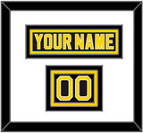 Boston Nameplate & Number (Shoulder) - Road Black (1981-1995) - Triple Mat 1