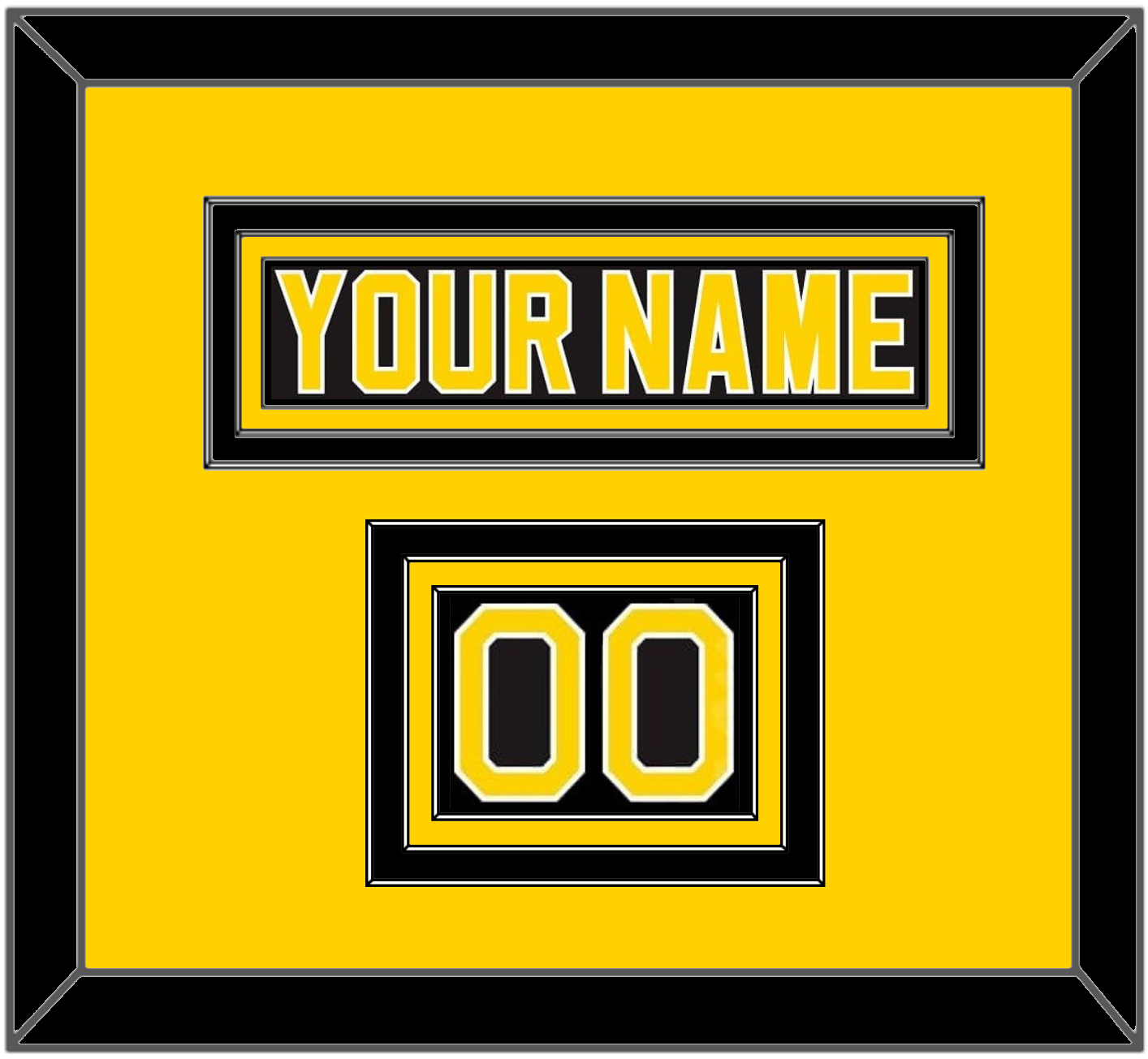 Boston Nameplate & Number (Shoulder) - Road Black (1981-1995) - Premier Tier 3