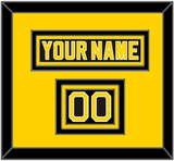 Boston Nameplate & Number (Shoulder) - Road Black (1981-1995) - Triple Mat 3