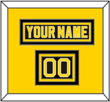 Boston Nameplate & Number (Shoulder) - Road Black (1981-1995) - Triple Mat 3