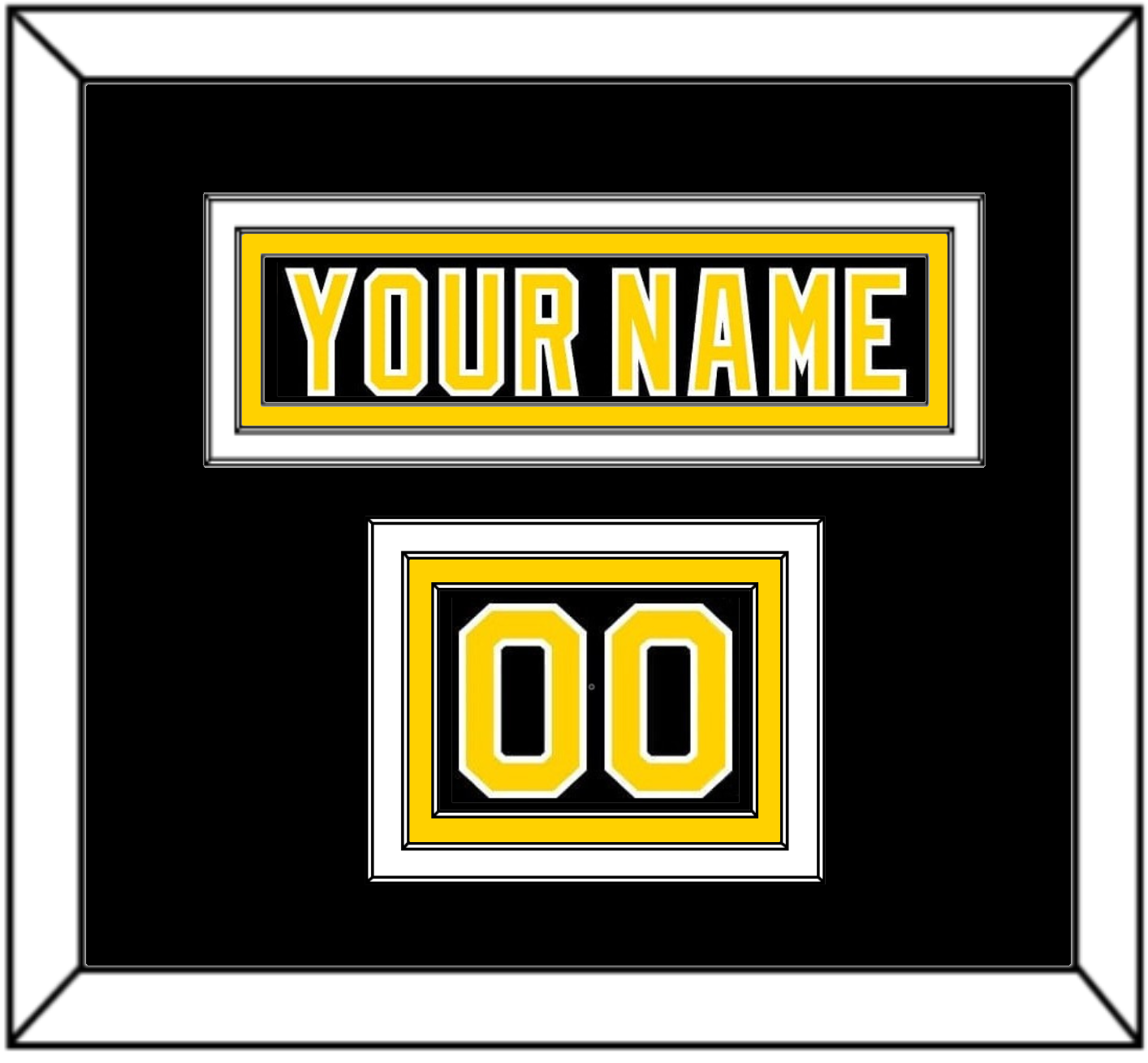 Boston Nameplate & Number (Shoulder) - Road Black (1981-1995) - Premier Tier 2