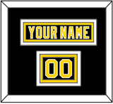 Boston Nameplate & Number (Shoulder) - Road Black (1977-1981) - Triple Mat 2