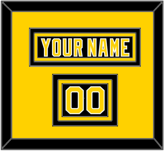 Boston Nameplate & Number (Shoulder) - Road Black (1977-1981) - Premier Tier 3