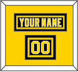 Boston Nameplate & Number (Shoulder) - Road Black (1977-1981) - Triple Mat 3