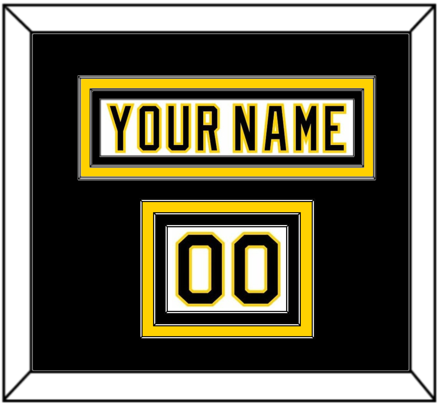 Boston Nameplate & Number (Shoulder) - Home White (1977-1981) - Premier Tier 2