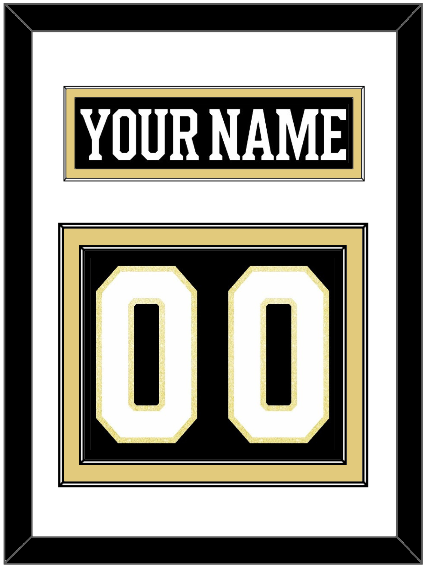 Boston Nameplate & Number (Back) - Centennial Home Black (2024-2025) - Signature Tier 1