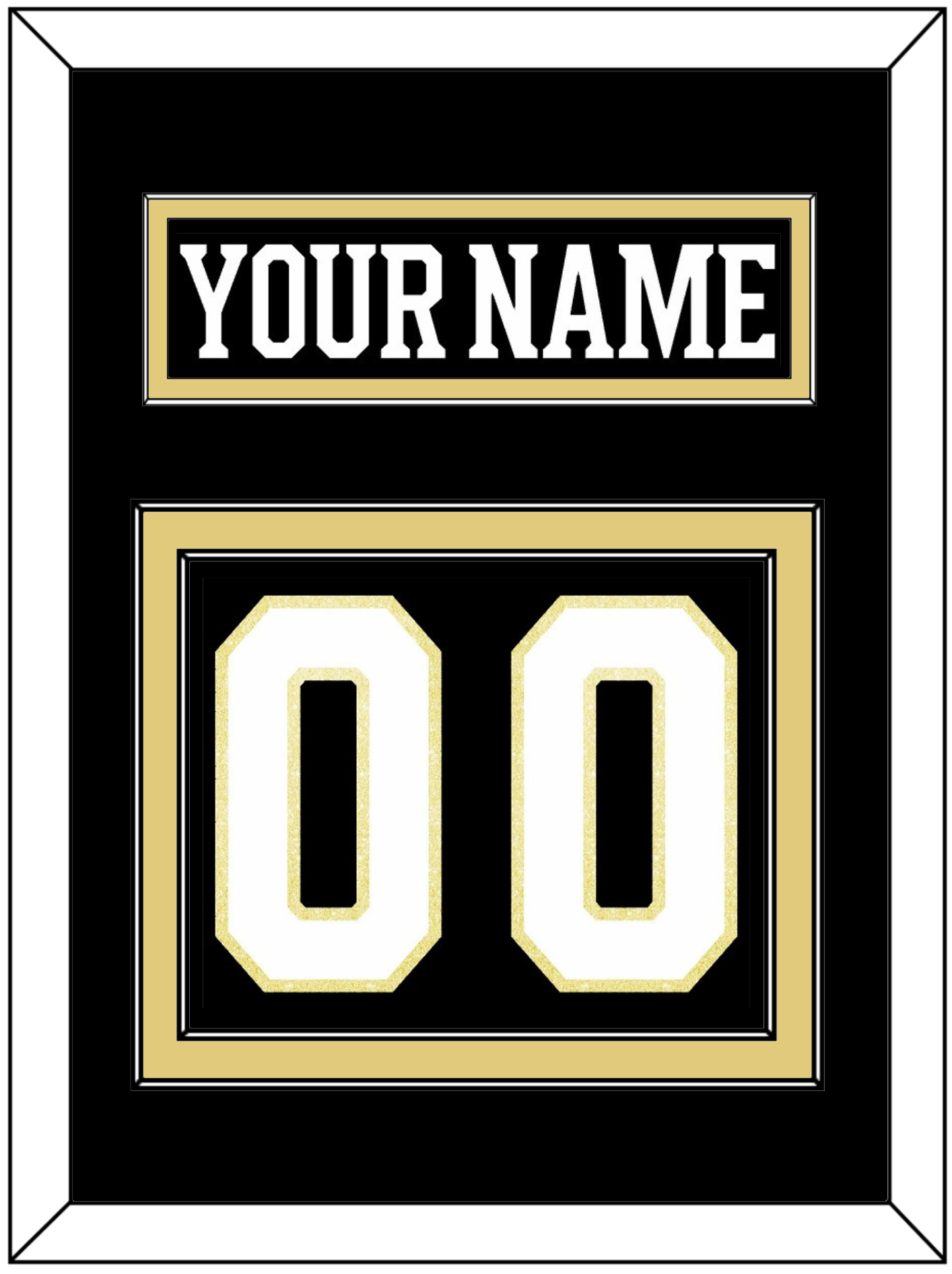 Boston Nameplate & Number (Back) - Centennial Home Black (2024-2025) - Signature Tier 2