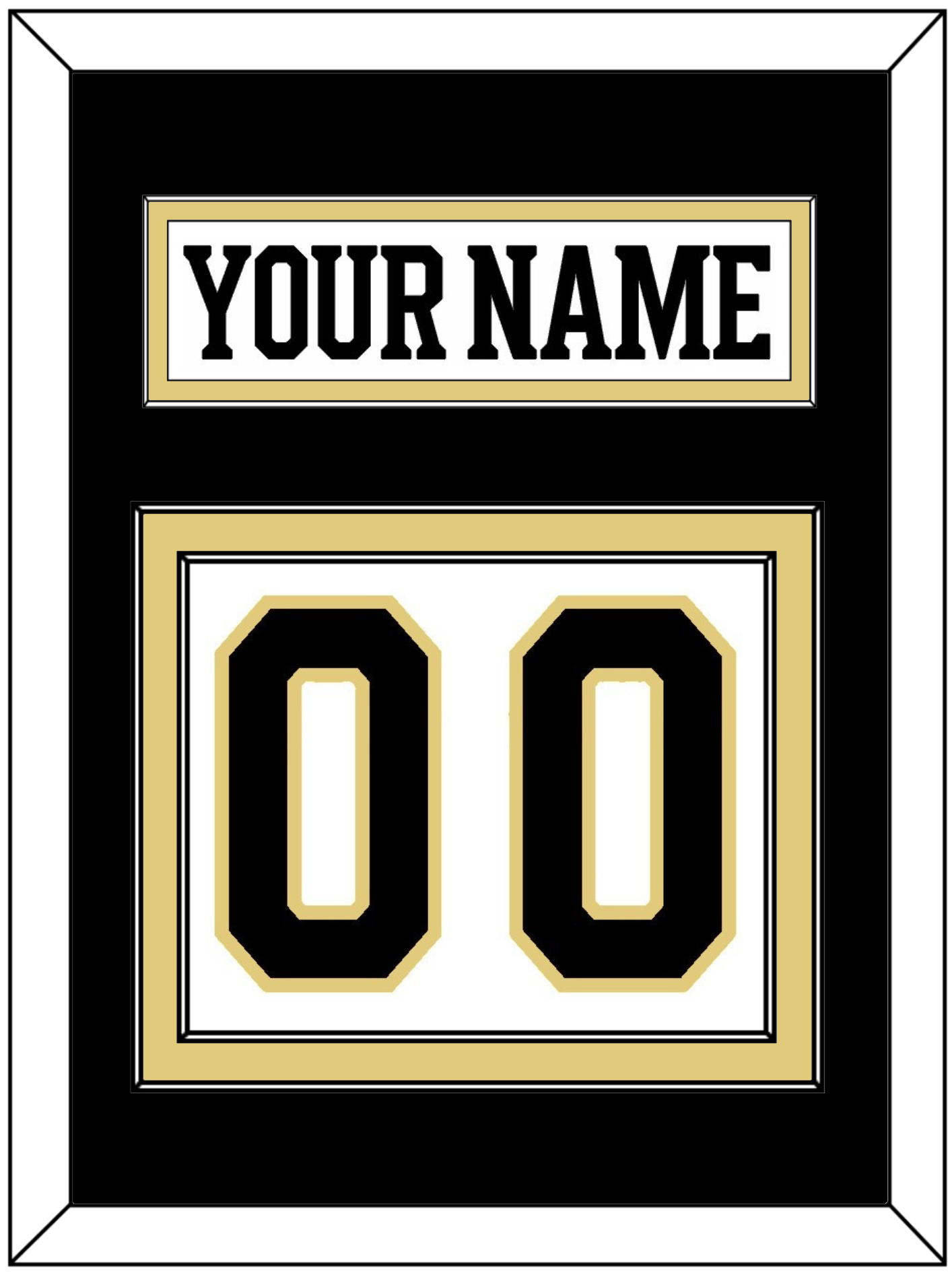 Boston Nameplate & Number (Back) - Centennial Road White (2024-2025) - Signature Tier 2