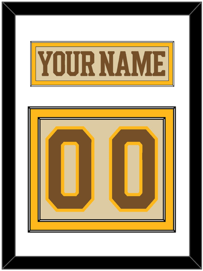 Boston Nameplate & Number (Back) - Centennial Alternate Cream (2024-2025) - Signature Tier 2