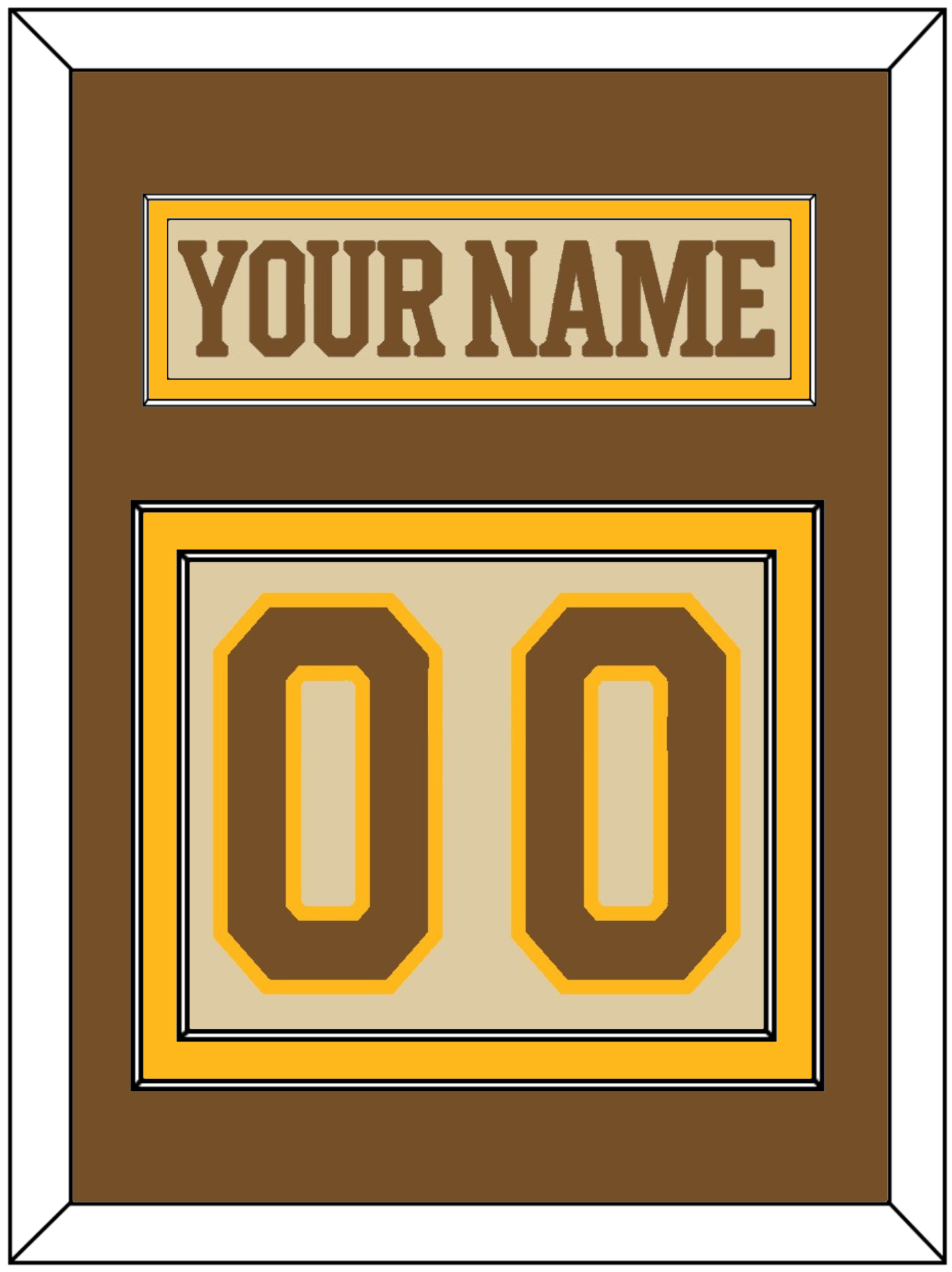 Boston Nameplate & Number (Back) - Centennial Alternate Cream (2024-2025) - Signature Tier 3
