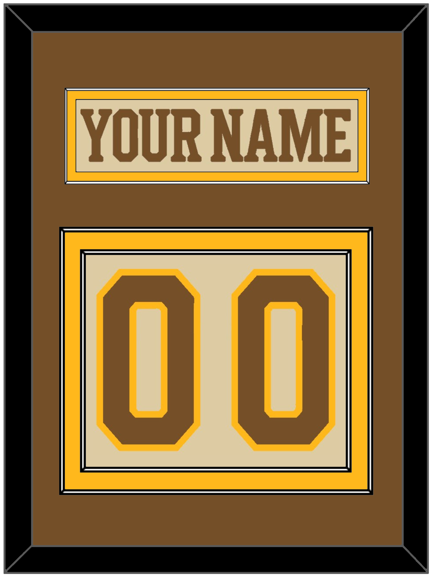 Boston Nameplate & Number (Back) - Centennial Alternate Cream (2024-2025) - Signature Tier 3