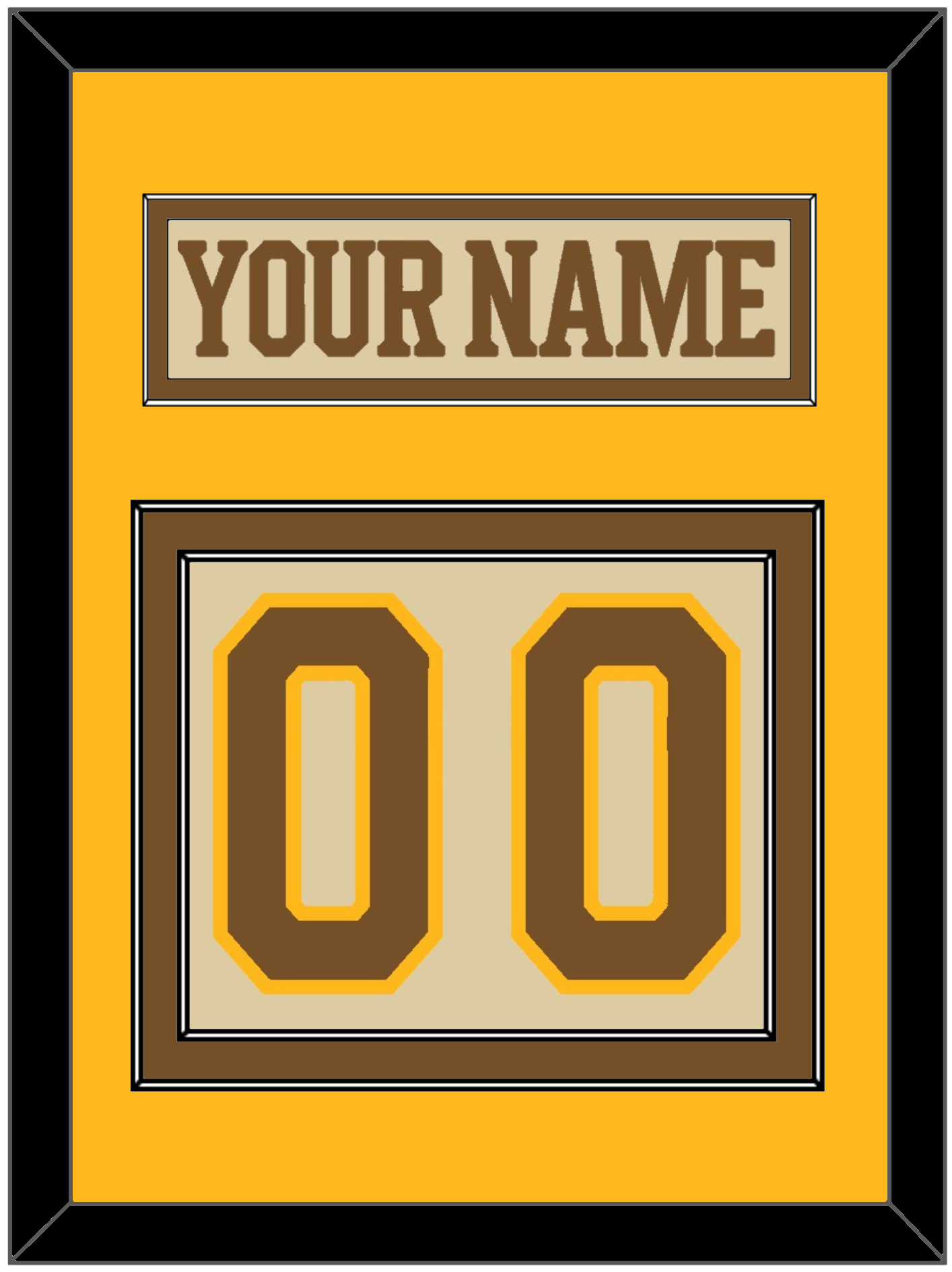 Boston Nameplate & Number (Back) - Centennial Alternate Cream (2024-2025) - Signature Tier 4