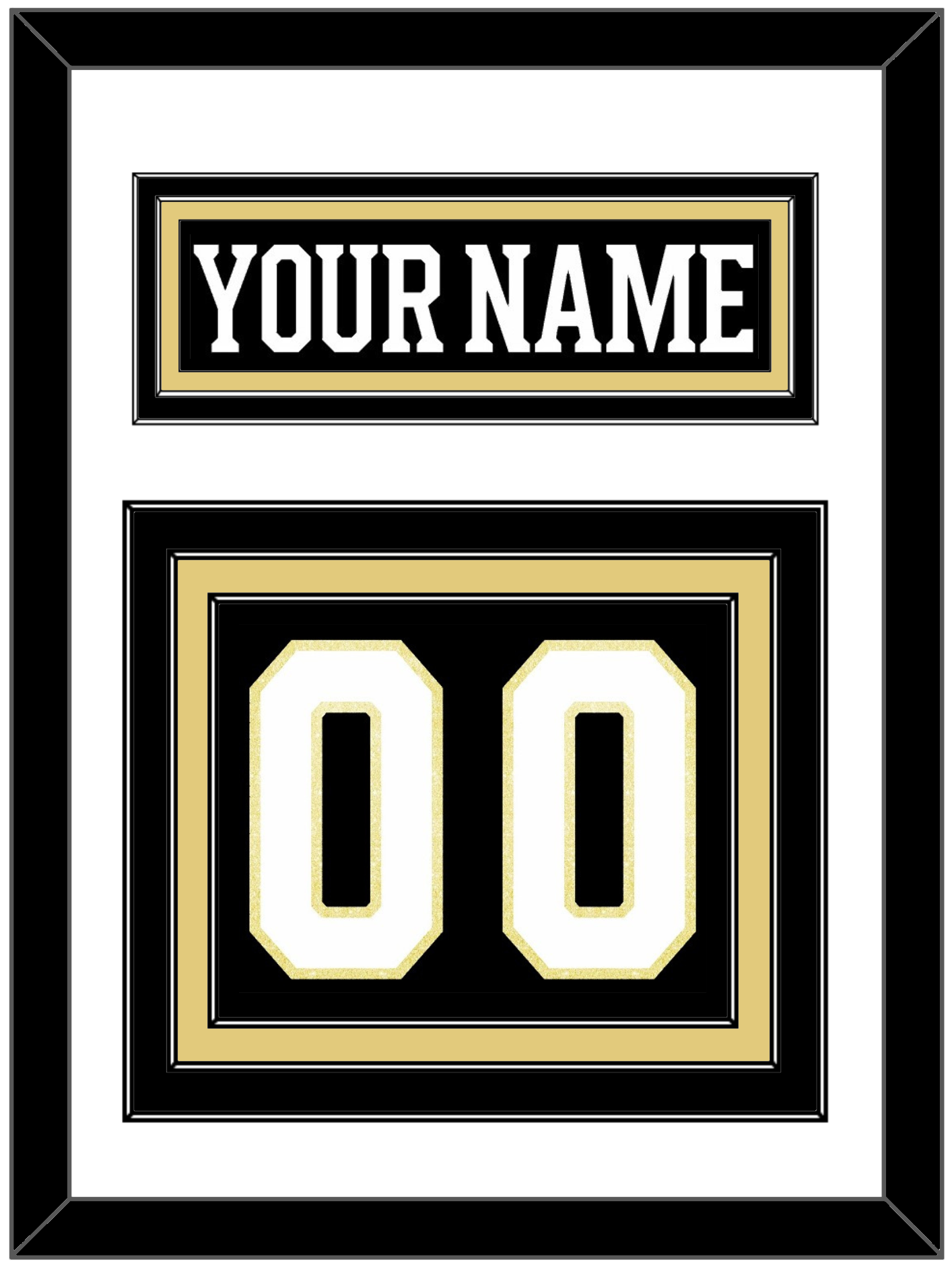 Boston Nameplate & Number (Back) - Centennial Home Black (2024-2025) - Premier Tier 1