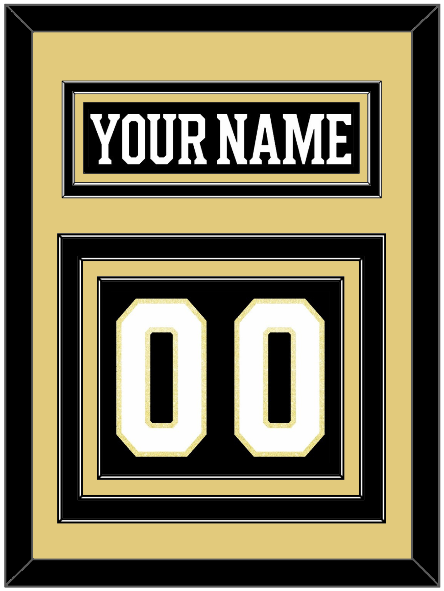 Boston Nameplate & Number (Back) - Centennial Home Black (2024-2025) - Premier Tier 3