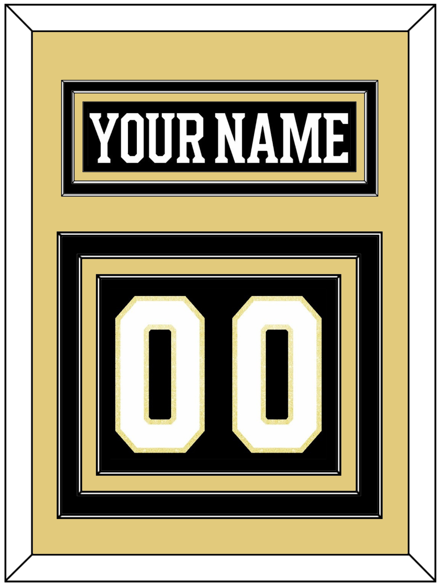 Boston Nameplate & Number (Back) - Centennial Home Black (2024-2025) - Premier Tier 3