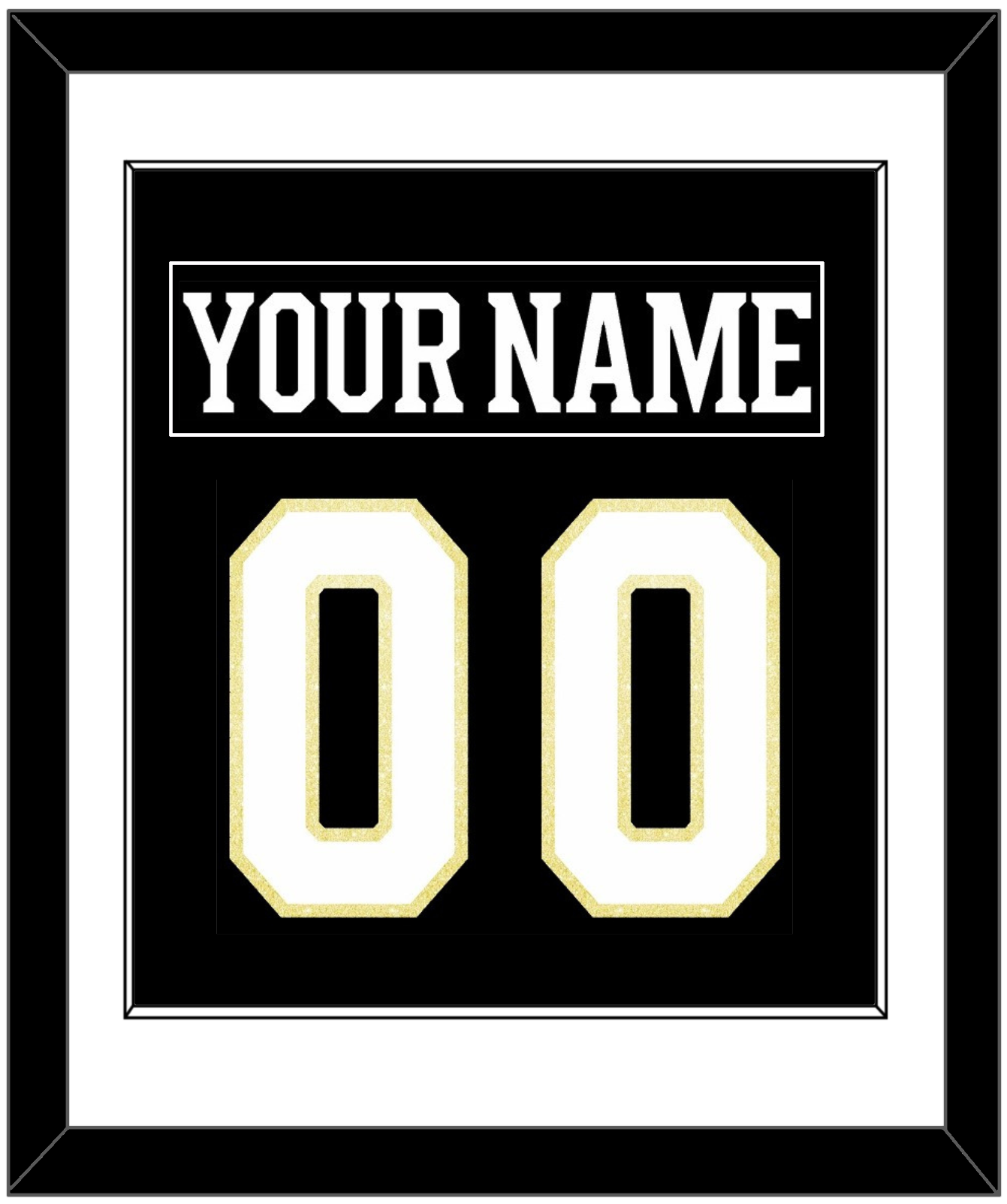 Boston Nameplate & Number (Back) Combined - Centennial Home Black (2024-2025) - Essential Tier 1