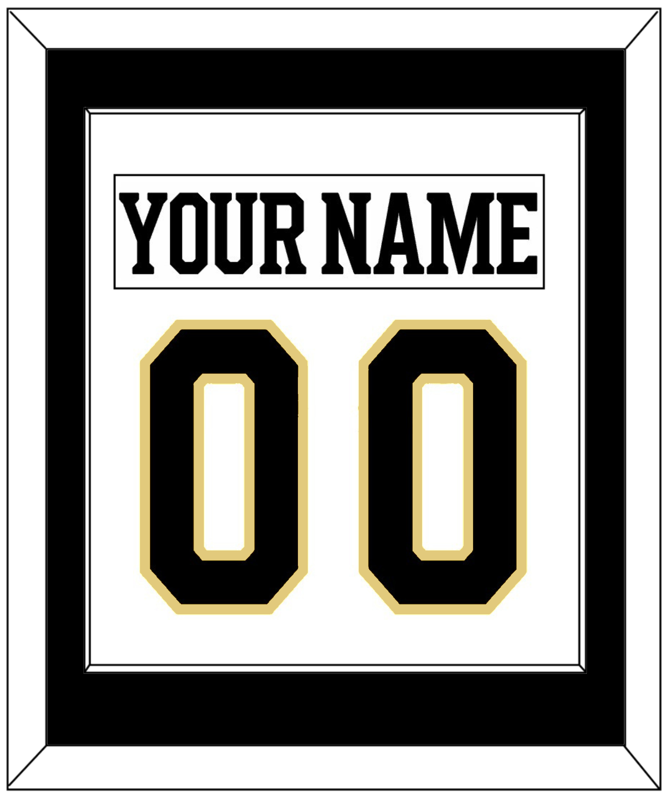 Boston Nameplate & Number (Back) Combined - Centennial Road White (2024-2025) - Essential Tier 1